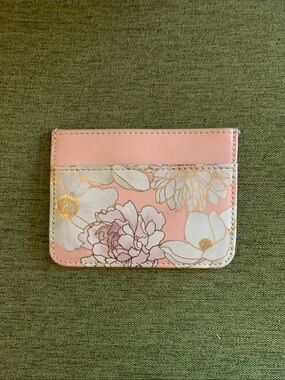 Erin Condren Pink Floral Card Holder Wallet